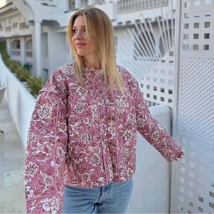Icegrip | Blumenmuster Wattierte Jacke