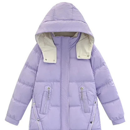 Frostella | Damen Winterjacke mit Kapuze, Weich Gefüttert und Robuster Stoff, Mit Praktischen Reißverschlusstaschen