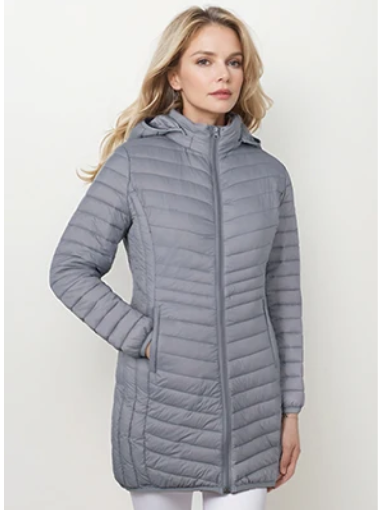 CozyLuxe | Damen Winterjacke mit Kapuze – Leichte, Schlanke Passform und Daunenfüllung für optimalen Komfort