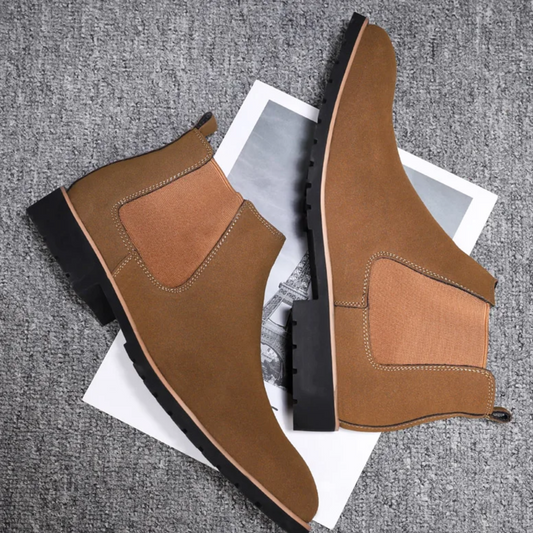 Icelyn | Herren Chelsea Boots aus edlem Leder mit rutschfester Profilsohle und elastischen Seiteneinsätzen
