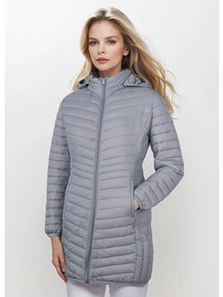 CozyLuxe | Damen Winterjacke mit Kapuze – Leichte, Schlanke Passform und Daunenfüllung für optimalen Komfort