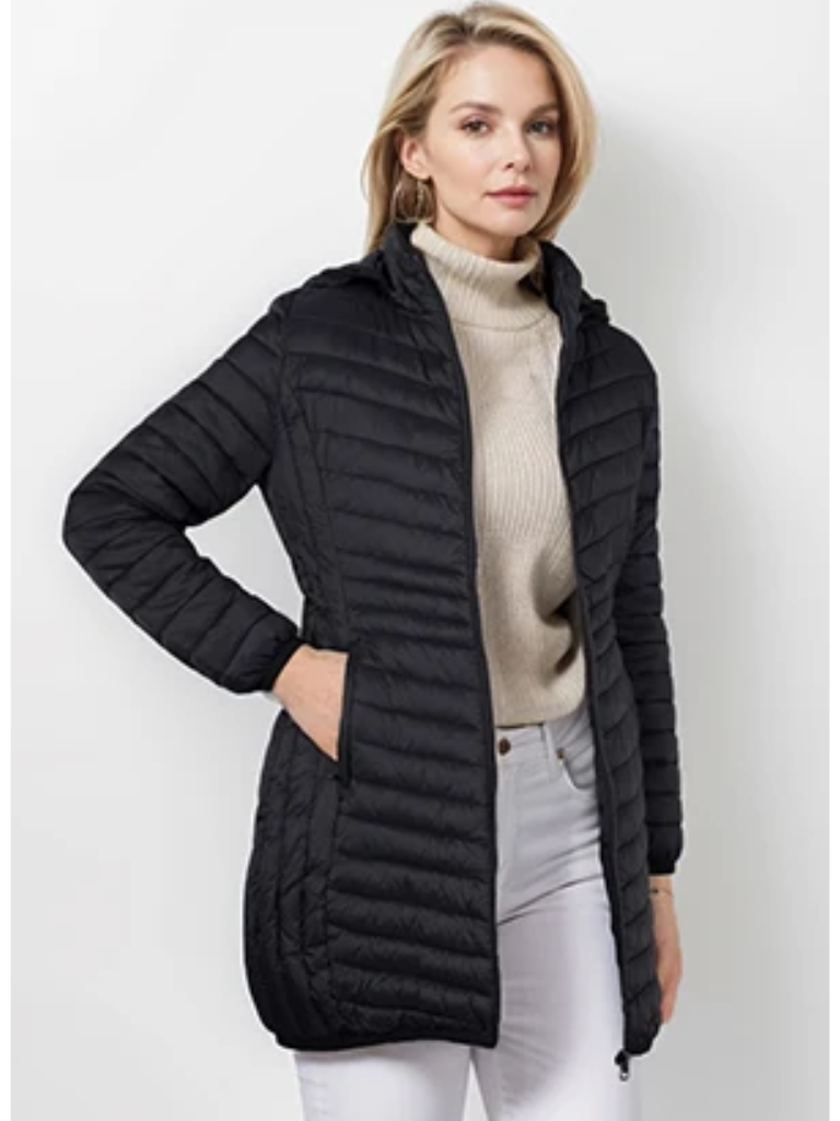 CozyLuxe | Damen Winterjacke mit Kapuze – Leichte, Schlanke Passform und Daunenfüllung für optimalen Komfort