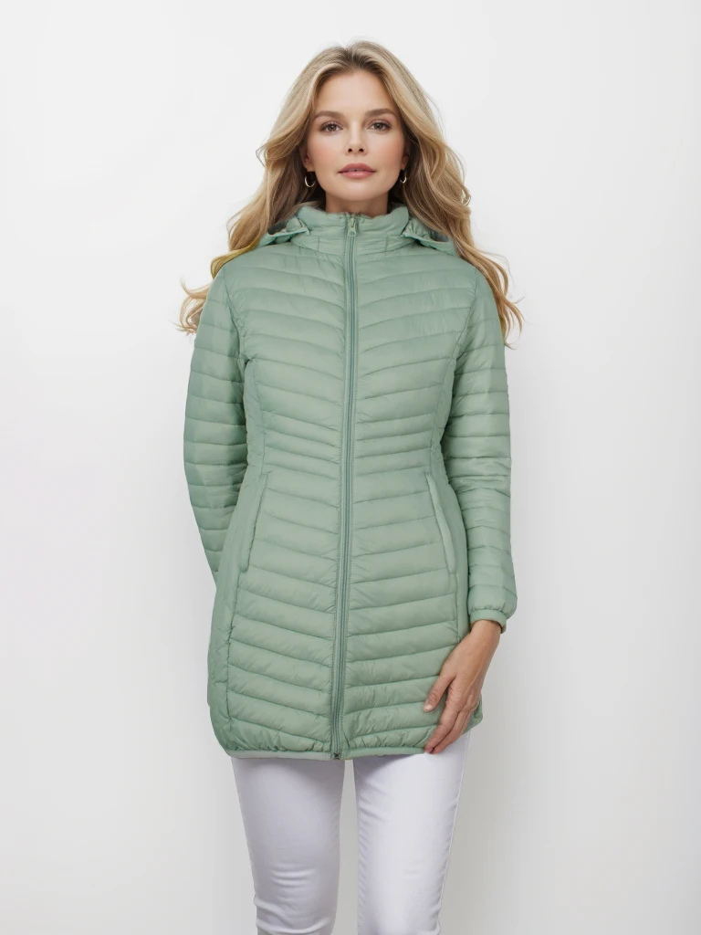 CozyLuxe | Damen Winterjacke mit Kapuze – Leichte, Schlanke Passform und Daunenfüllung für optimalen Komfort