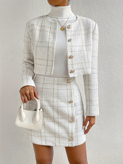 CheckGlam | Eleganter Karomuster-Anzug für Damen