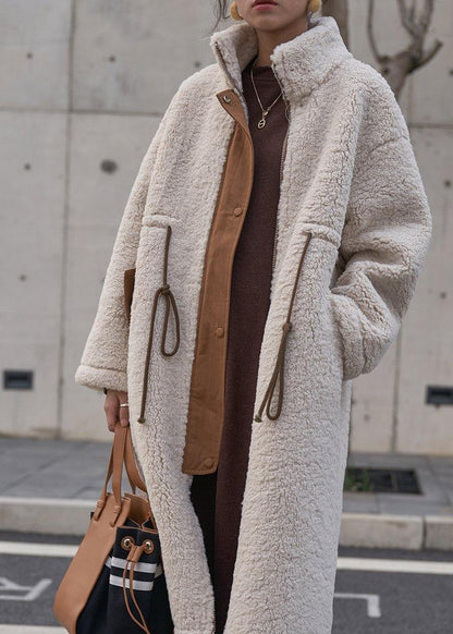 Glacera | Plus-Size Winter-Wollmantel mit Hohem Kragen und Verstellbarem Kordelzug