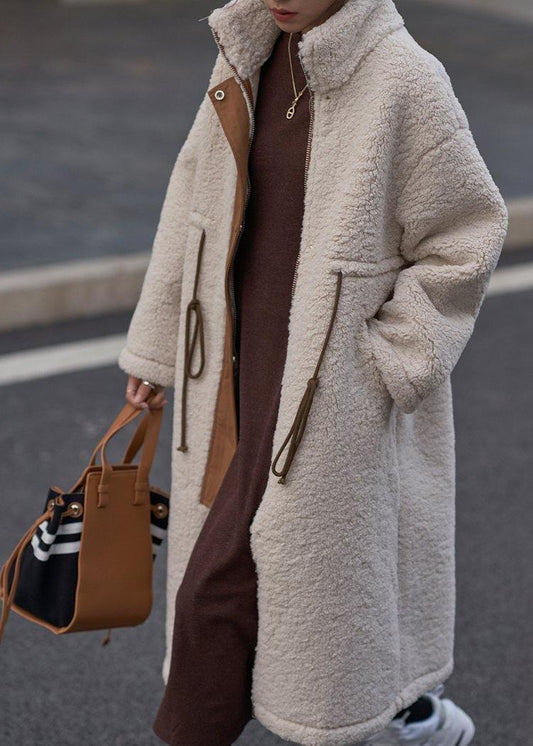 Glacera | Plus-Size Winter-Wollmantel mit Hohem Kragen und Verstellbarem Kordelzug