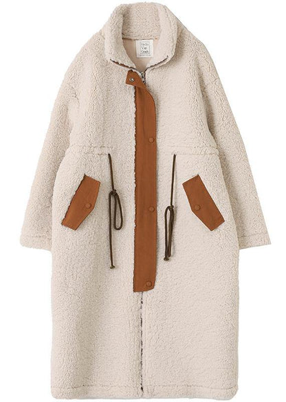 Glacera | Plus-Size Winter-Wollmantel mit Hohem Kragen und Verstellbarem Kordelzug