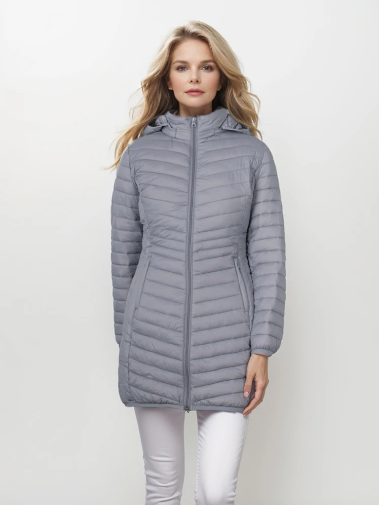 CozyLuxe | Damen Winterjacke mit Kapuze – Leichte, Schlanke Passform und Daunenfüllung für optimalen Komfort