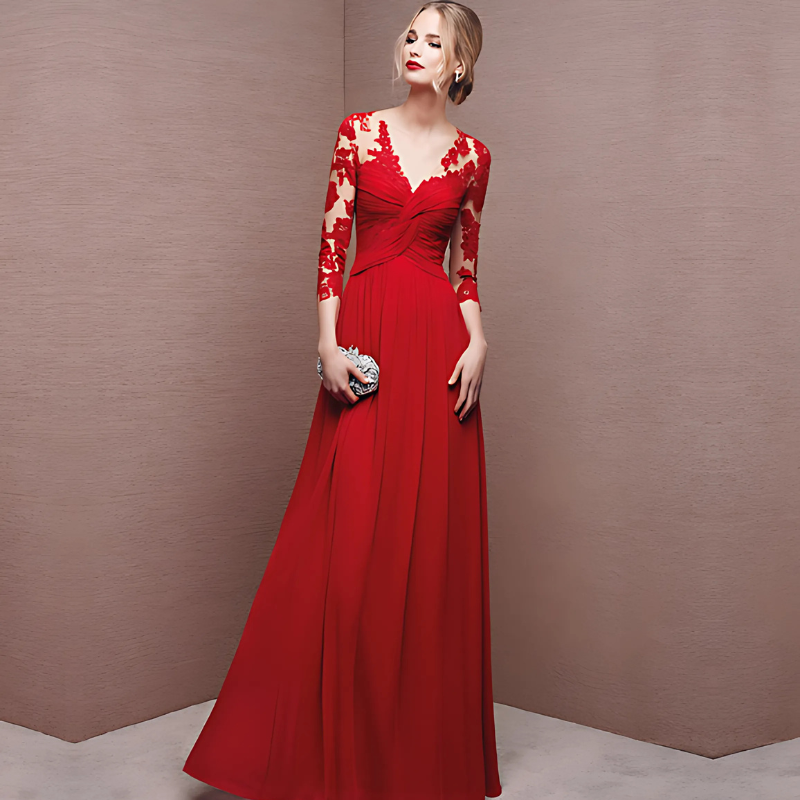 LoungeLab | Elegantes Abendkleid mit Spitzendetails