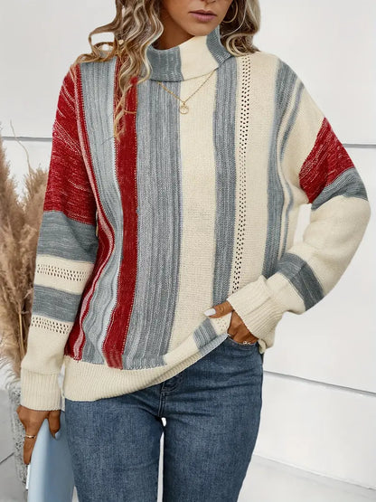 Eva |Pullover mit hohem Kragen aus Premiumgarn für mühelosen Stil