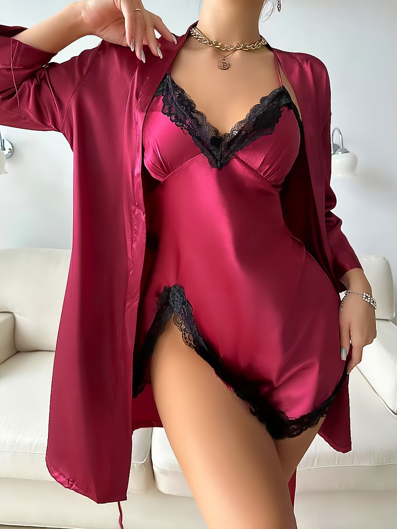 Satinique | Elegantes Satin-Pyjama-Set für Damen