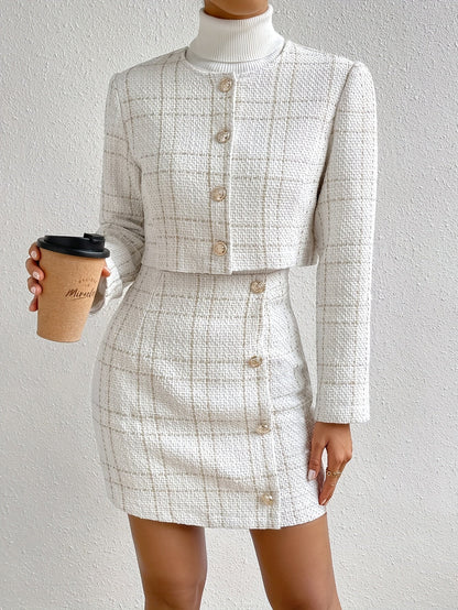 CheckGlam | Eleganter Karomuster-Anzug für Damen