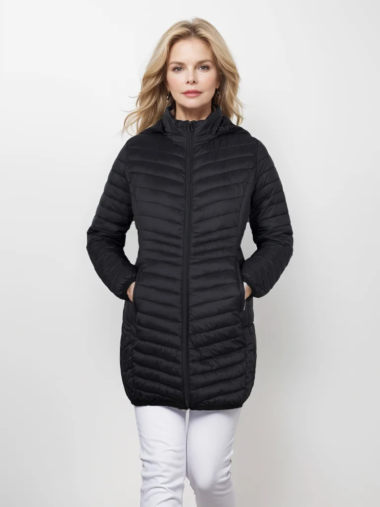 CozyLuxe | Damen Winterjacke mit Kapuze – Leichte, Schlanke Passform und Daunenfüllung für optimalen Komfort