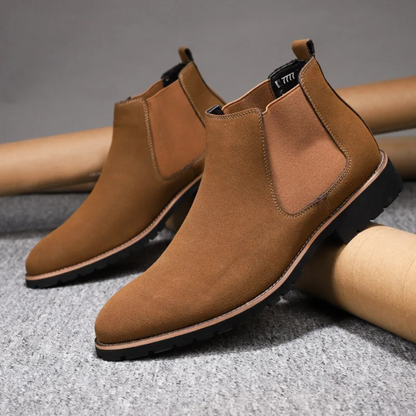 Icelyn | Herren Chelsea Boots aus edlem Leder mit rutschfester Profilsohle und elastischen Seiteneinsätzen