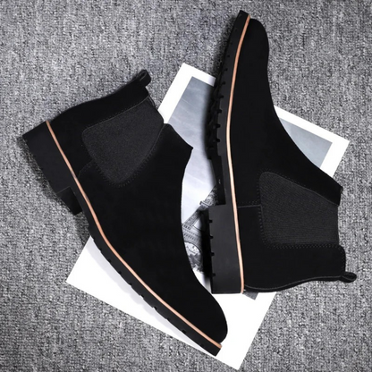 Icelyn | Herren Chelsea Boots aus edlem Leder mit rutschfester Profilsohle und elastischen Seiteneinsätzen
