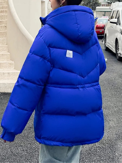 Glamorin | Damen Oversized Wintermantel mit Kapuze, Wattierung und Vollständigem Reißverschluss für ultimative Wärme und Komfort.