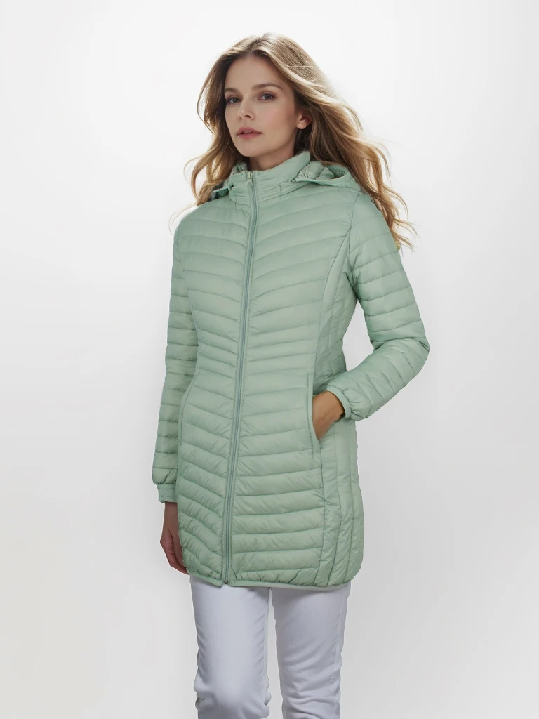 CozyLuxe | Damen Winterjacke mit Kapuze – Leichte, Schlanke Passform und Daunenfüllung für optimalen Komfort