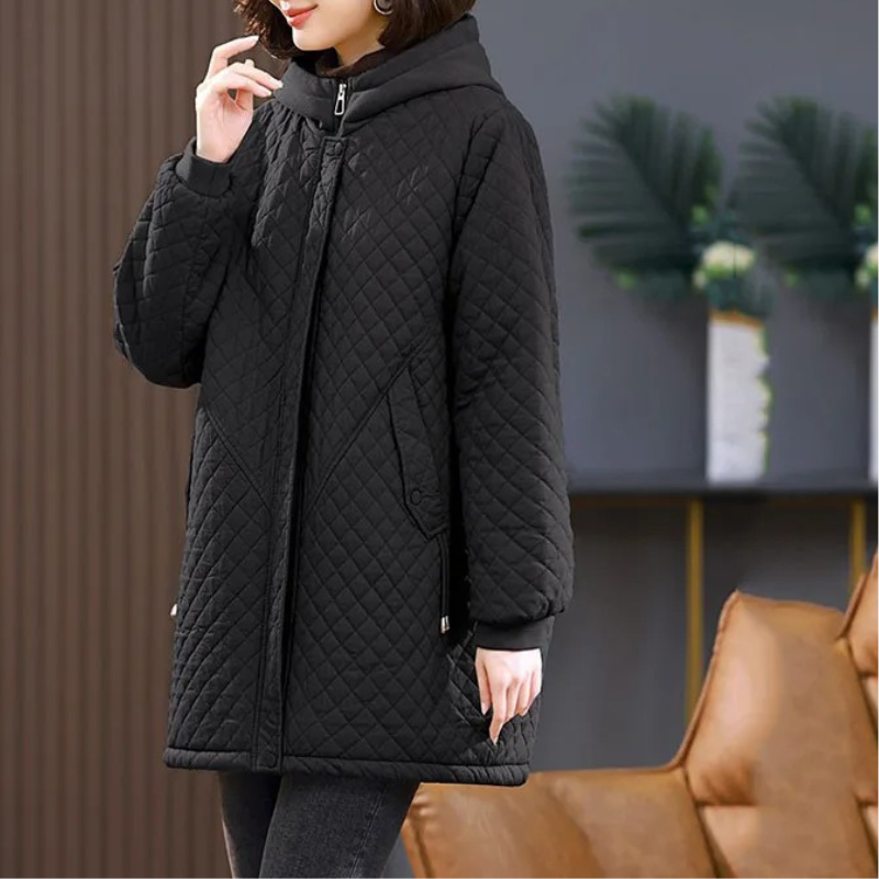 Softique | Damen Winterjacke mit Kapuze und Fleece-Innenfutter für extra Wärme