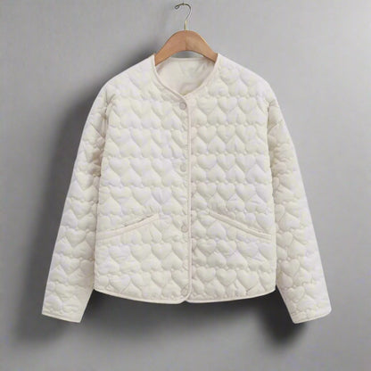 Quiltex | Gequiltete Damenjacke mit stilvollem Herzmuster