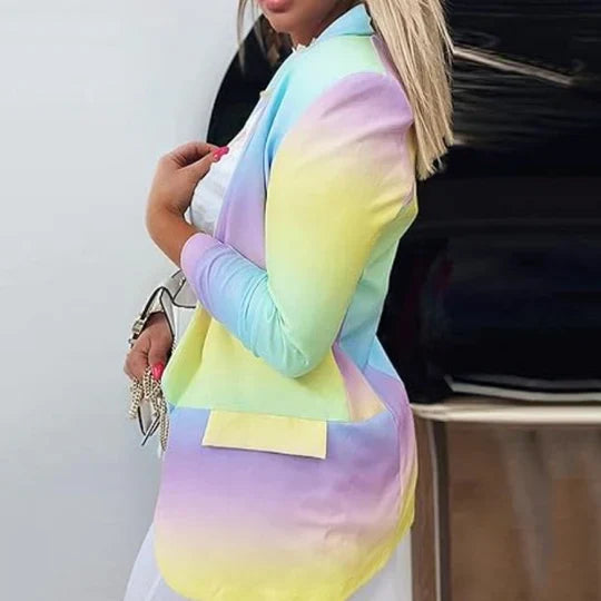Aura | Chic Tie-Dye Blazer für Frau
