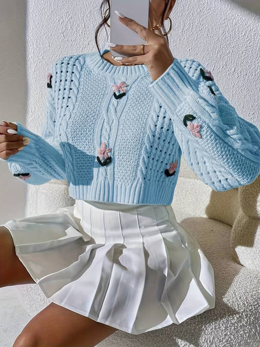 Hina | Stickerei Strickpullover