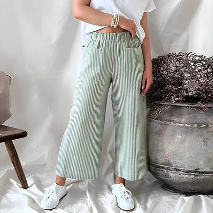 Glide™ - Gestreifte Palazzo-Hose mit Weiten Beinen