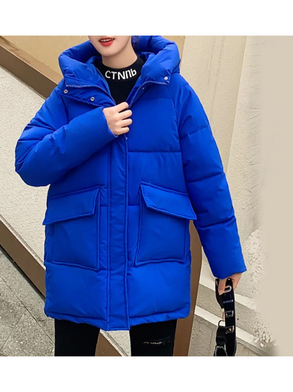 Chillore | Warm Winterjacke für Damen mit Kapuze, Wattierung und praktischen Taschen – Ideal für kalte Tage