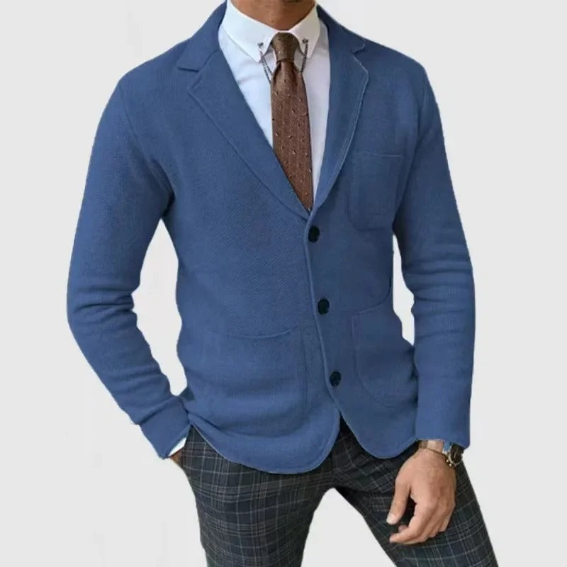 Cardivine | Eleganter Herren-Cardigan mit Reverskragen und Knöpfen