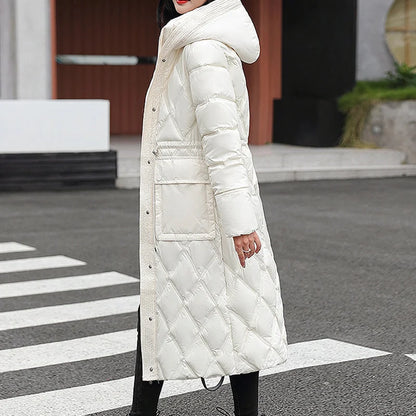 ArcticWrap | Lange wattierte Daunen-Winterjacke