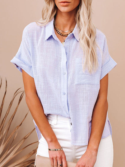 Lara | Lockerer Bluse aus Baumwolle und Leinen