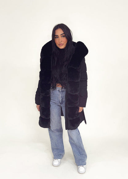 Thermova | Elegante Winterjacke mit luxuriösem Kunstfellbesatz