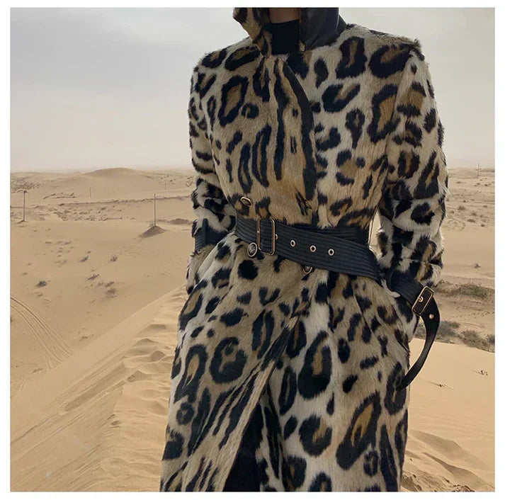 Luminé | Leopard-Mantel im Trenchcoat-Stil