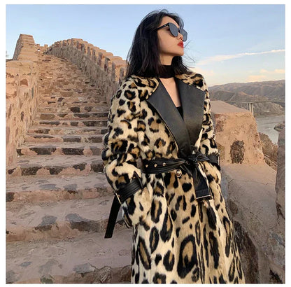 Luminé | Leopard-Mantel im Trenchcoat-Stil