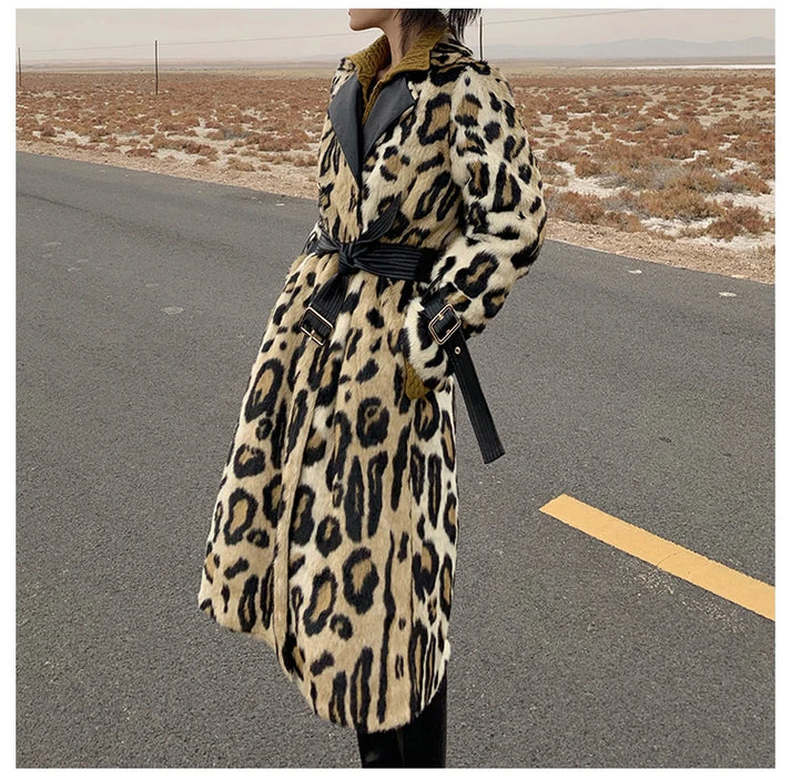 Luminé | Leopard-Mantel im Trenchcoat-Stil