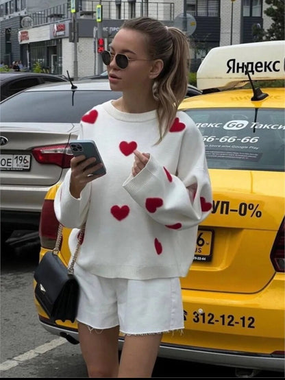 Cosyva | Herz-Pullover | Kuschelige Wärme für romantische Wintermomente