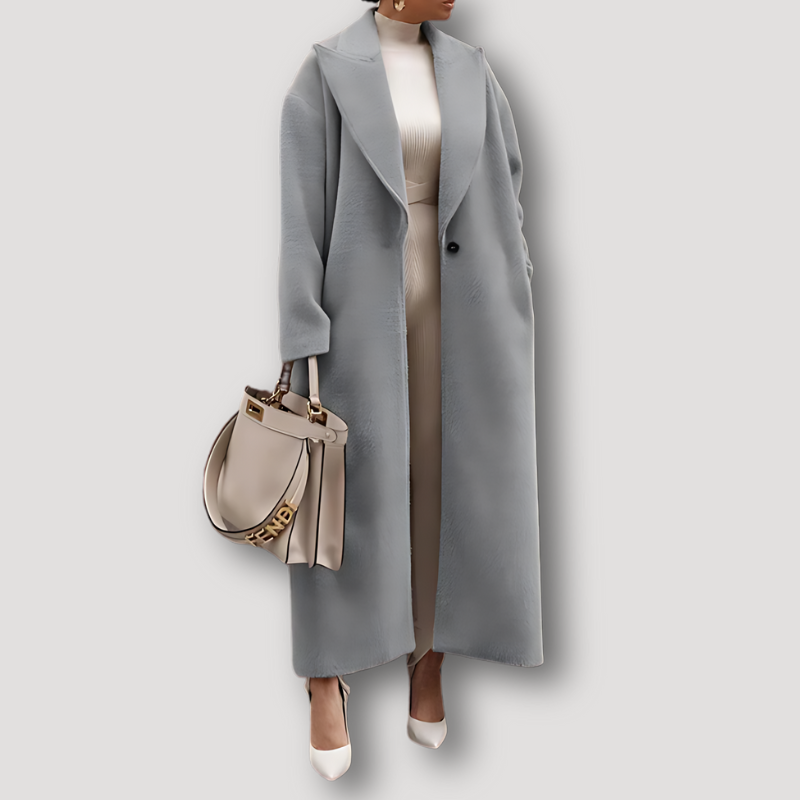 Helava | Oversized Langmantel aus Teddybär-Sherpa-Plüsch für den Winter