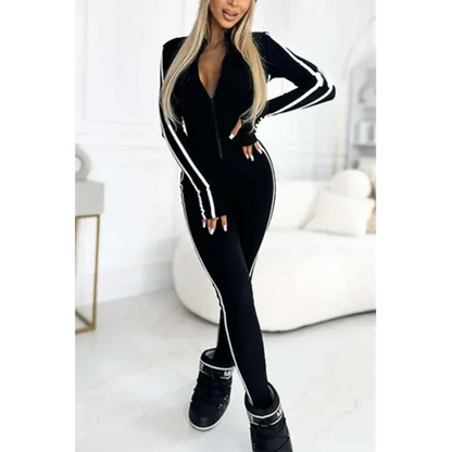 Luxe | Women's Slim Fit Jumpsuit mit Reißverschluss