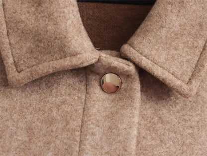 Aurora | Klassische Hemdjacke aus Wollmischung