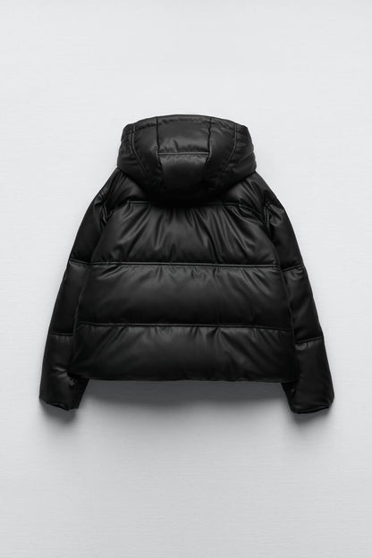 Warmion | Eleganter wattierter Wintermantel mit Kapuze