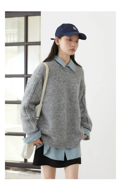 Gerippter Twist-Pullover aus Strick für Damen | Solstice™