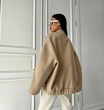 Relaxia | Elegante langärmelige Einreihige Jacke mit praktischen Taschen