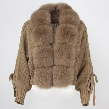 Puffera | Luxuriöser Wintermantel für Damen mit edlem Fuchsfellkragen