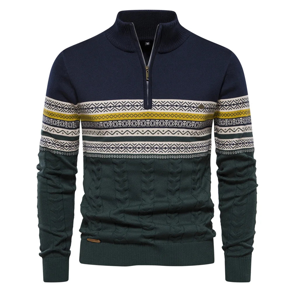 Florient | Fair-Isle-Pullover mit halbem Zipper