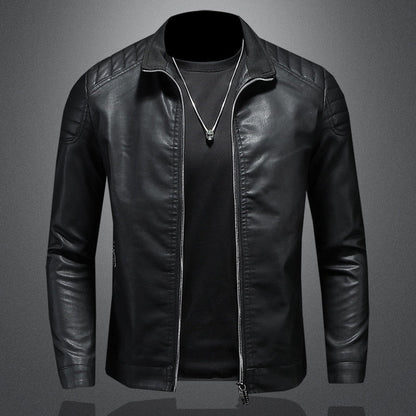 Comfiva | Elegante Herren-Lederjacke mit praktischen Taschen