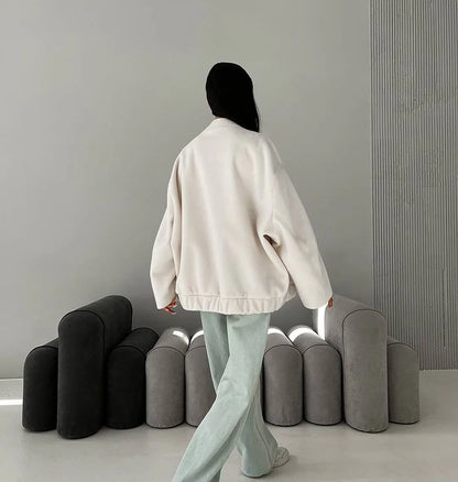 Relaxia | Elegante langärmelige Einreihige Jacke mit praktischen Taschen
