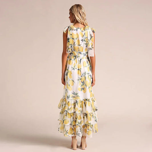 Luminix | Maxikleid mit stilvollem, elegantem Druck