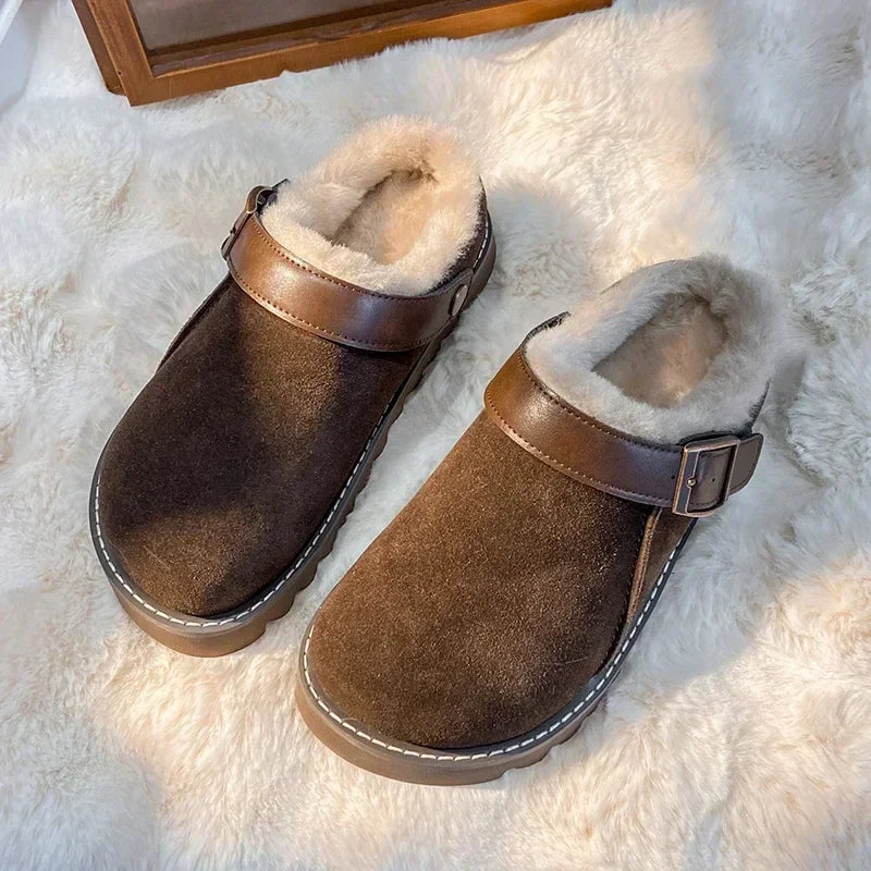 Essence™ | Stilvolle Wildleder-Clogs mit weichem Plüschfutter