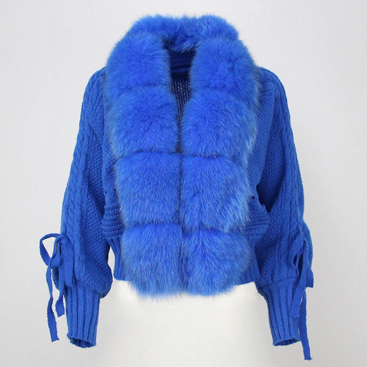 Puffera | Luxuriöser Wintermantel für Damen mit edlem Fuchsfellkragen