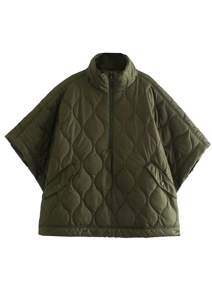 Flexi | Gefütterte Parka-Jacke mit Reißverschluss und Stehkragen