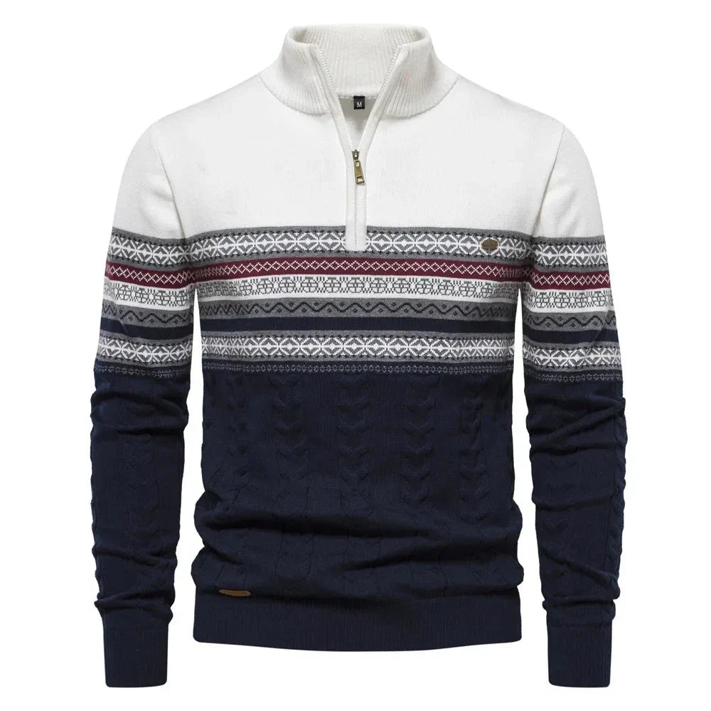 Florient | Fair-Isle-Pullover mit halbem Zipper